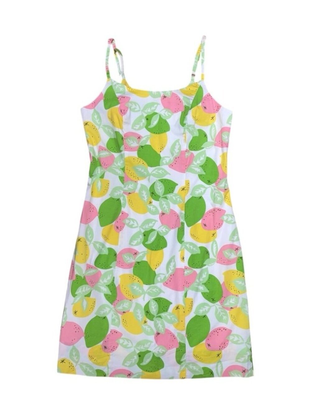Lilly Pulitzer Mini Dress Women’s Size 4 Vintage Lemon Lime Print 90s‎